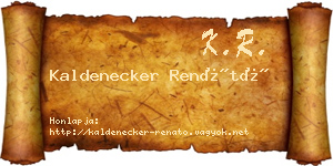 Kaldenecker Renátó névjegykártya