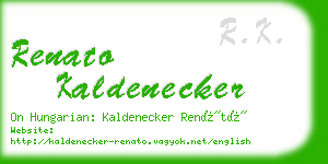 renato kaldenecker business card